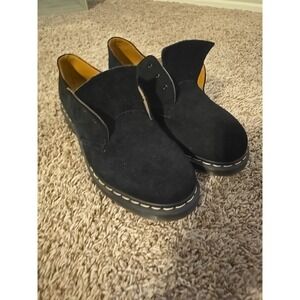 NEW DR. MARTENS 1461 Black Suede Mens Shoes, Size US 12 No LACES